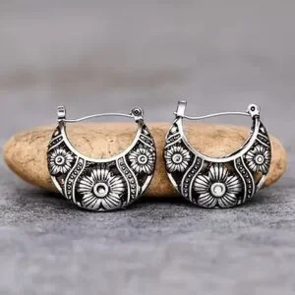 Floral Hoop?Earrings N1951